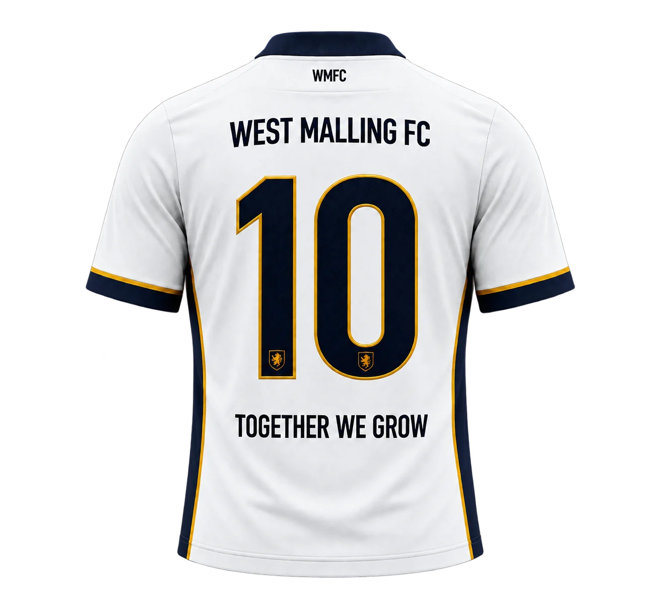West Malling FC away shirt, back, number 10