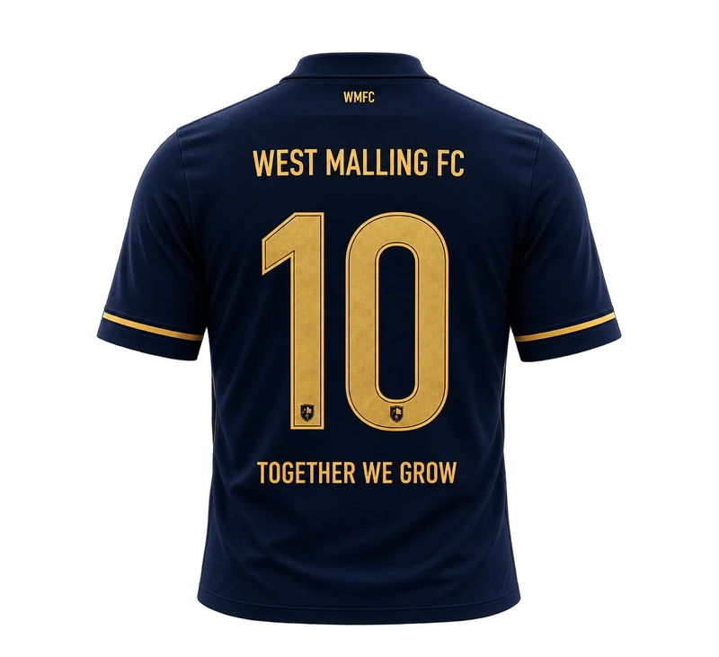 West Malling FC home shirt, back, number 10